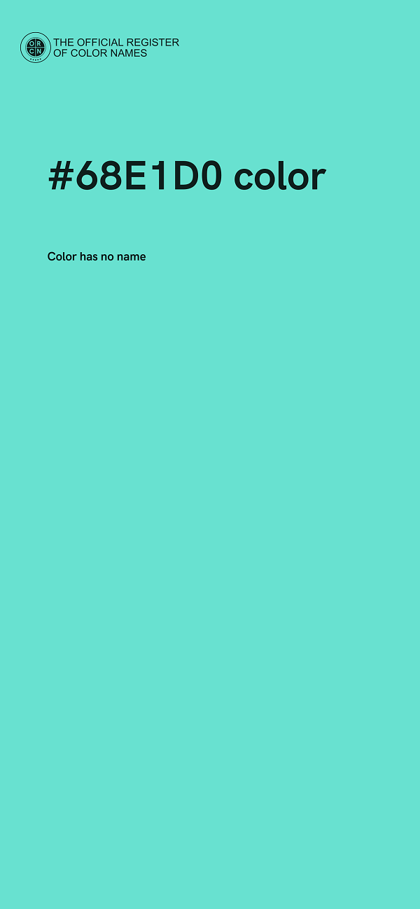 #68E1D0 color image
