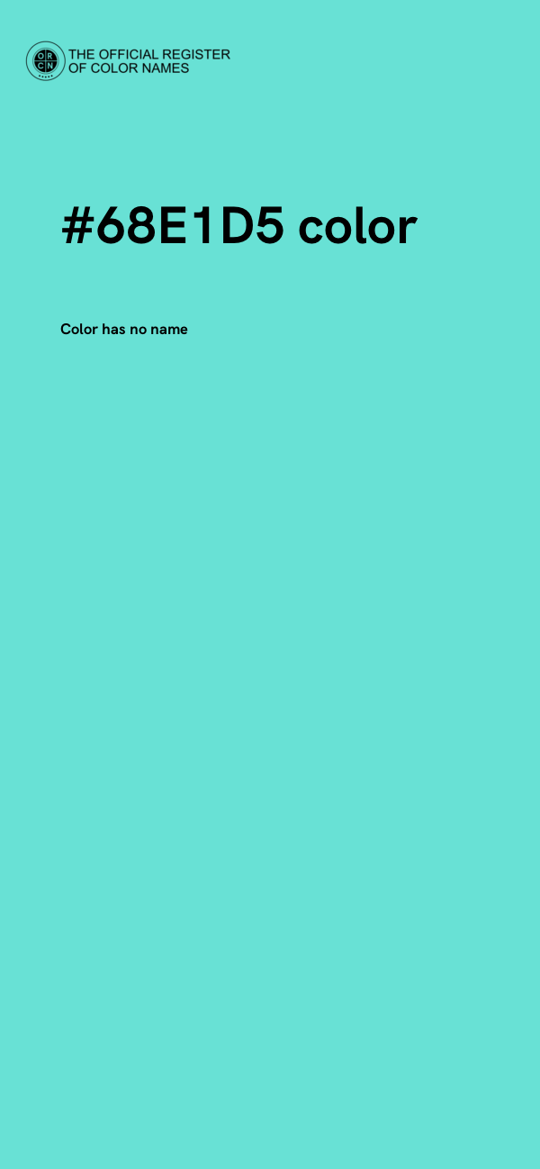 #68E1D5 color image