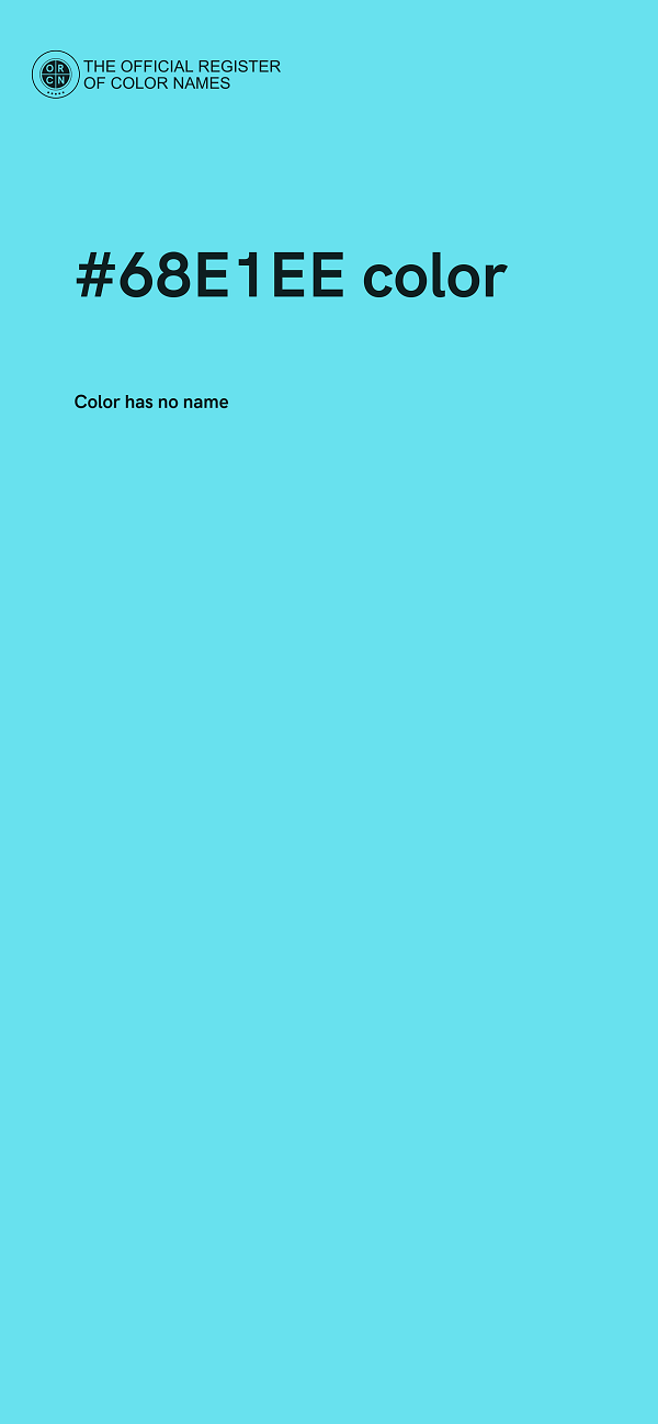 #68E1EE color image