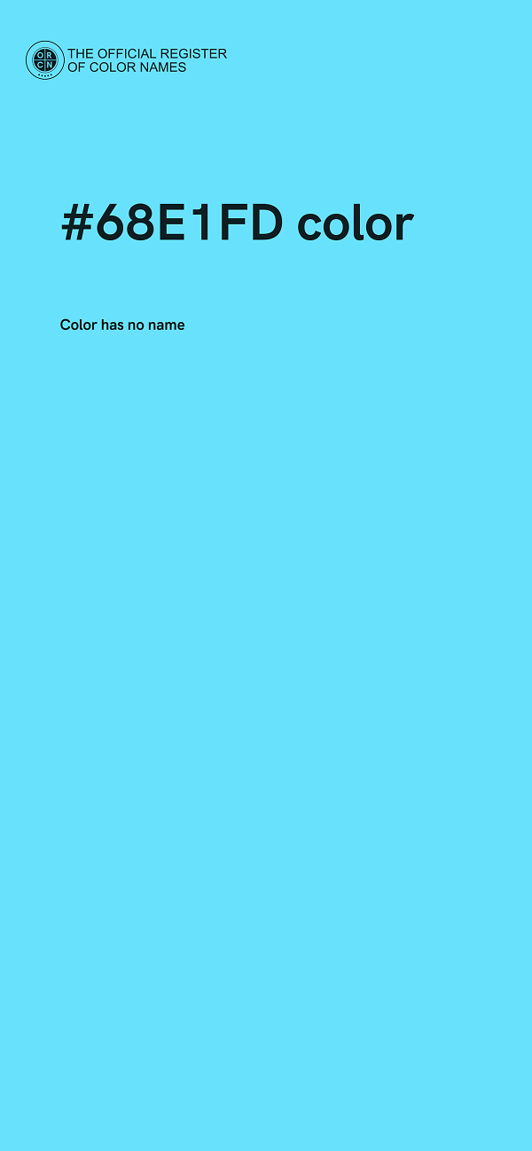 #68E1FD color image