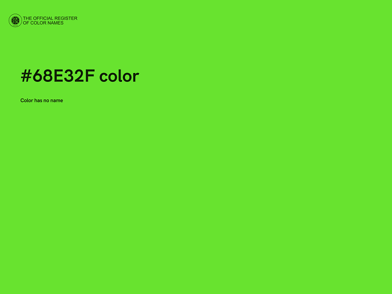 #68E32F color image