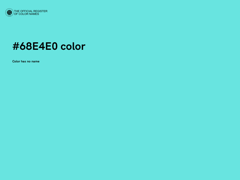 #68E4E0 color image