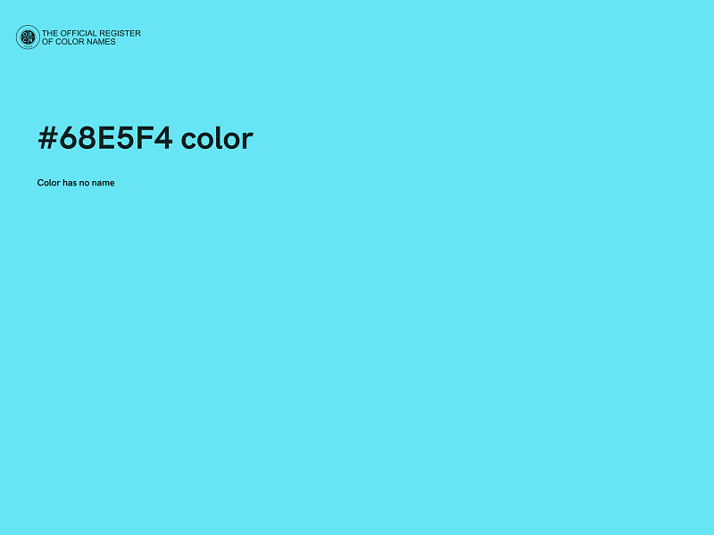 #68E5F4 color image