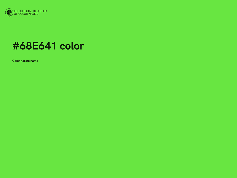 #68E641 color image