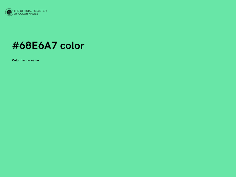 #68E6A7 color image