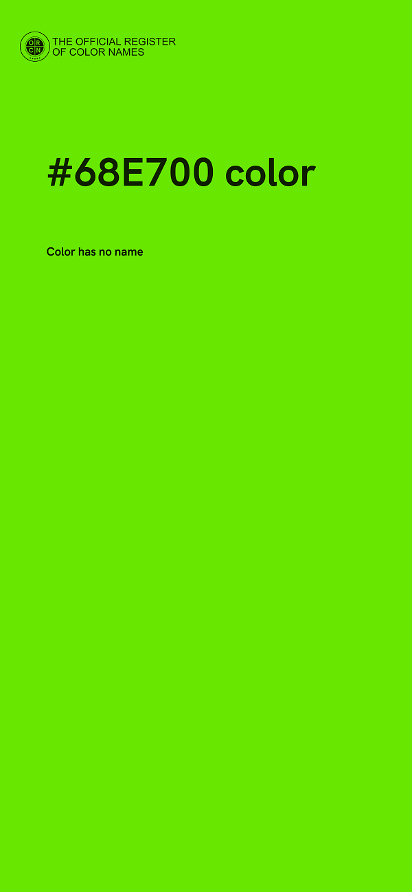 #68E700 color image