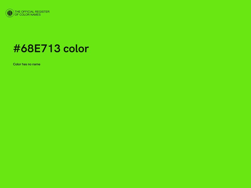 #68E713 color image
