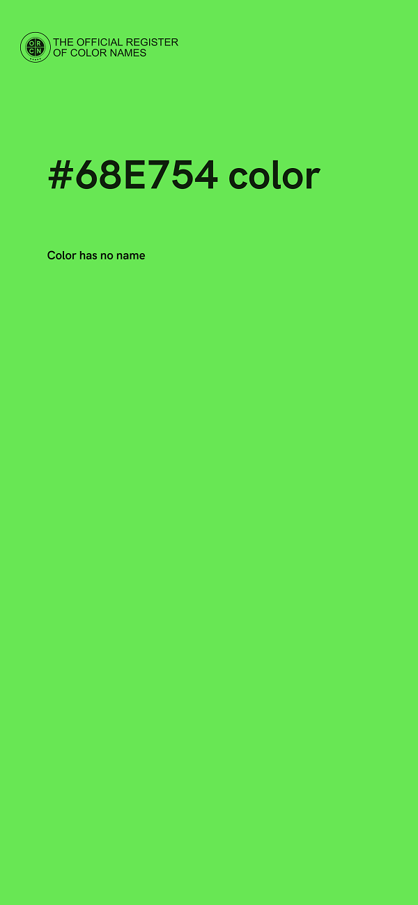 #68E754 color image