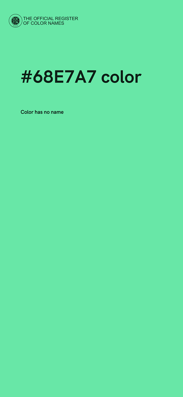 #68E7A7 color image