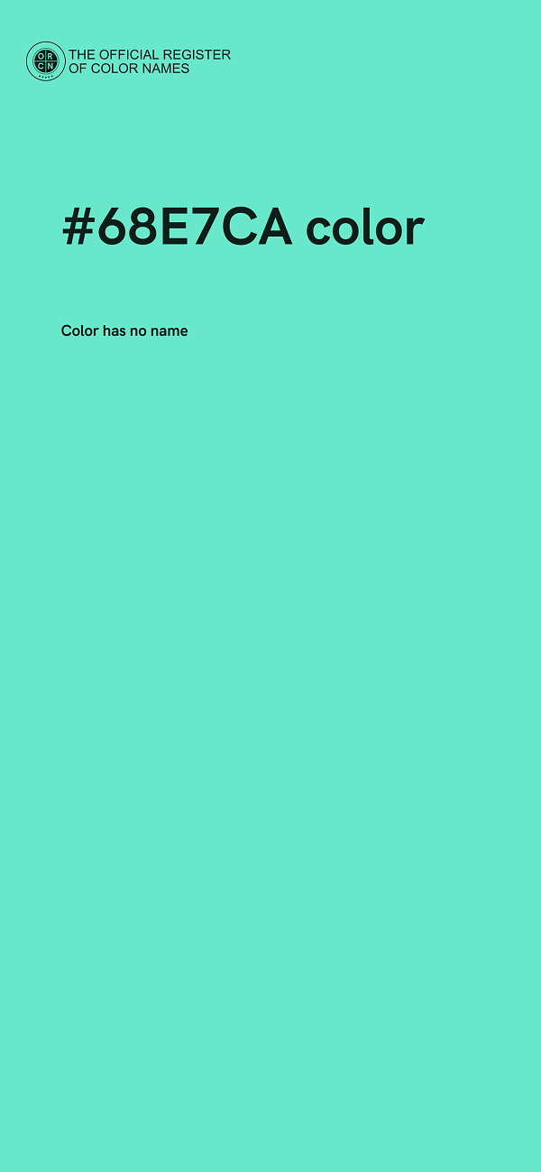 #68E7CA color image