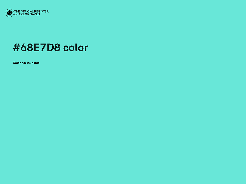 #68E7D8 color image