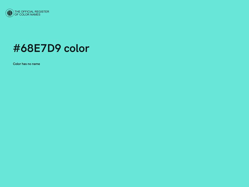 #68E7D9 color image