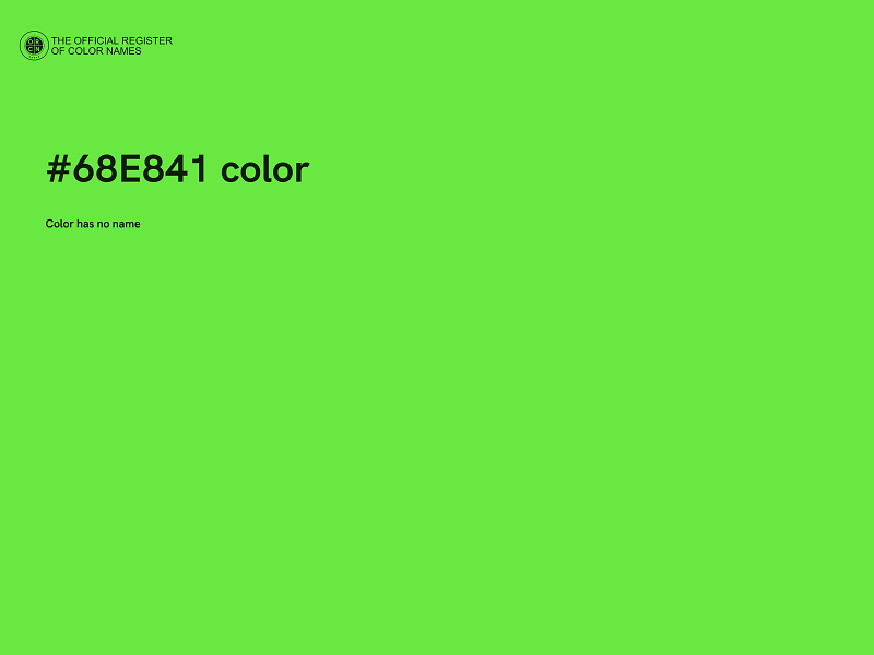 #68E841 color image