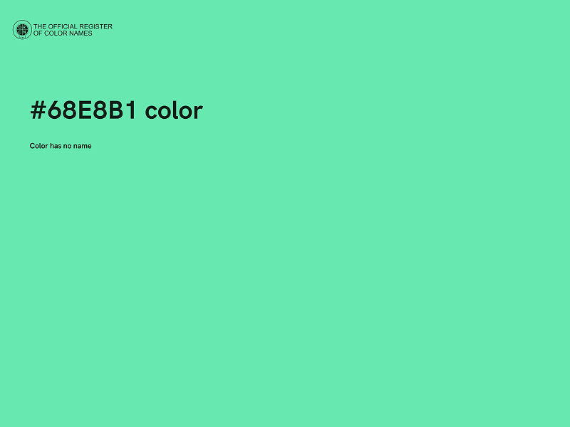 #68E8B1 color image