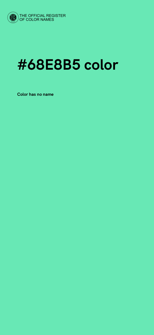 #68E8B5 color image