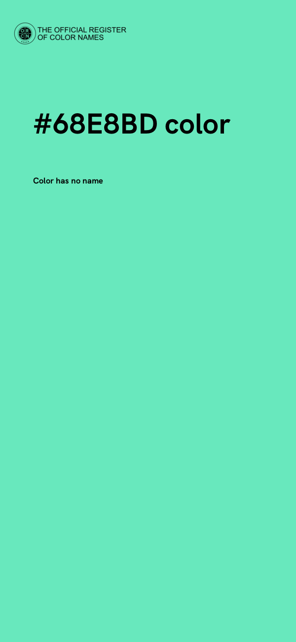 #68E8BD color image