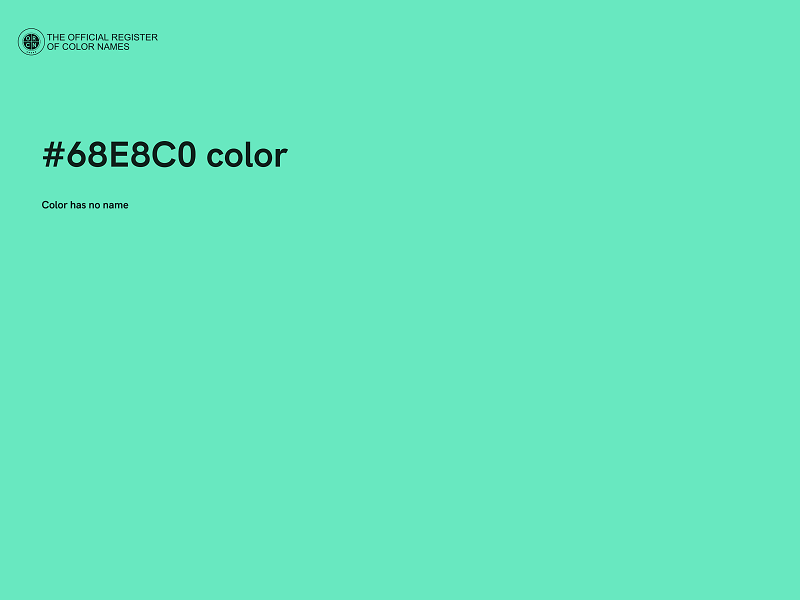 #68E8C0 color image