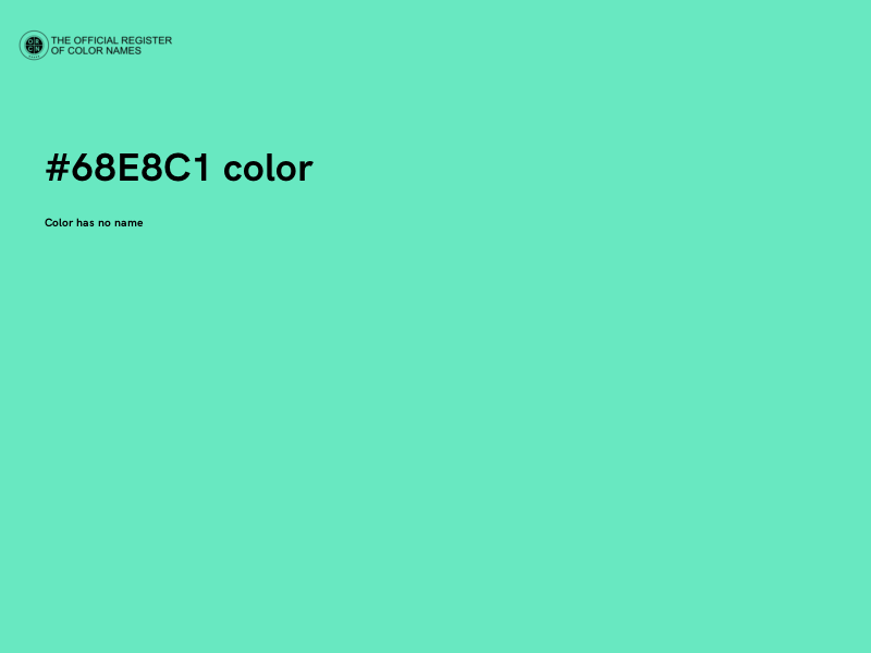 #68E8C1 color image