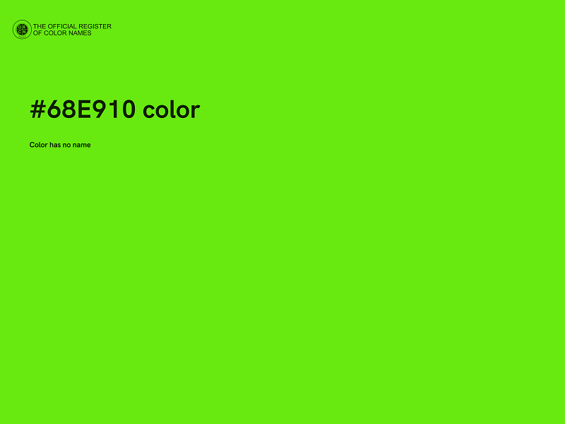 #68E910 color image