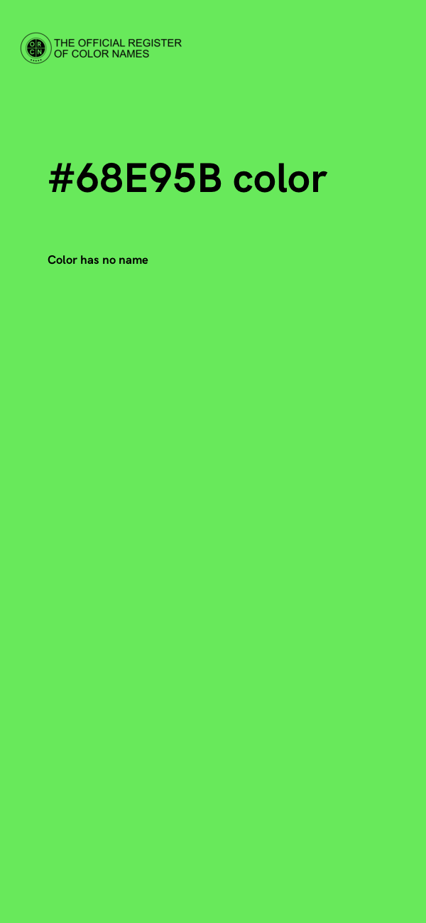 #68E95B color image