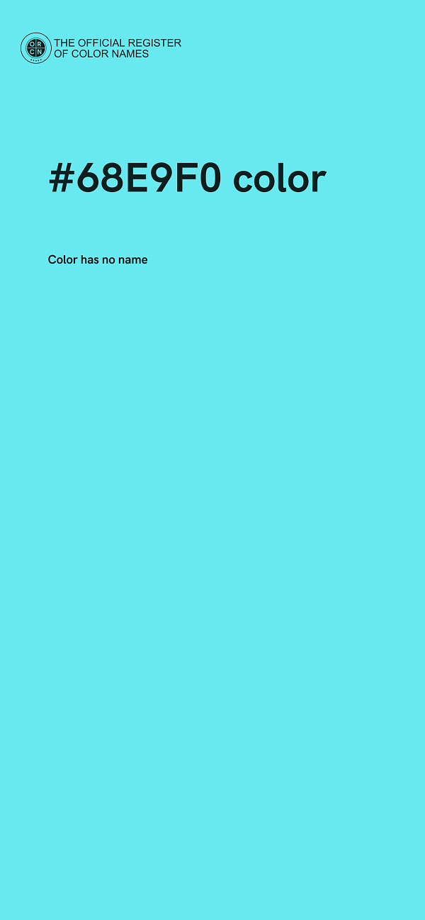 #68E9F0 color image