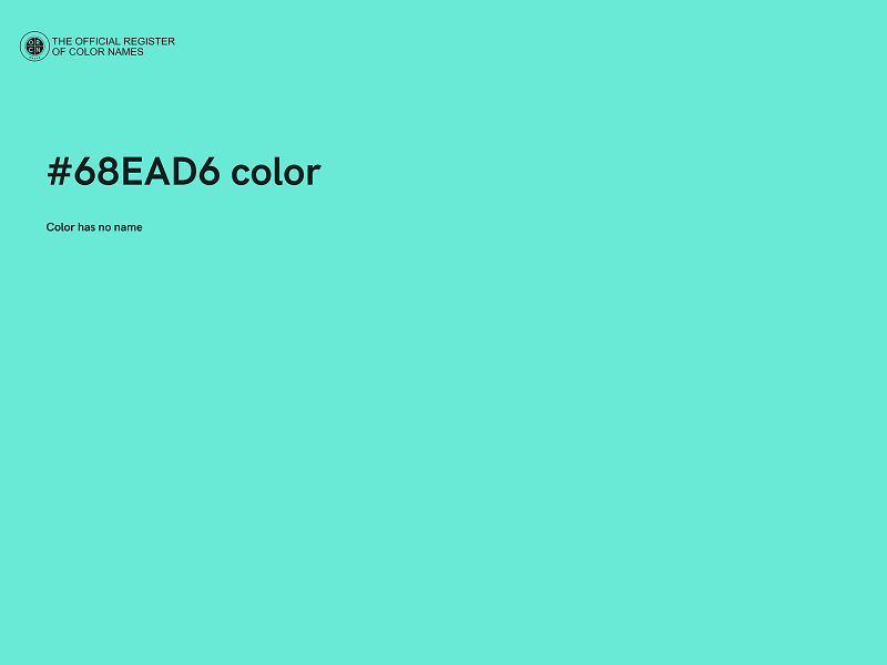 #68EAD6 color image