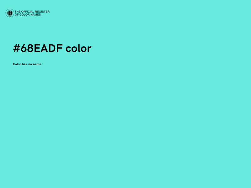#68EADF color image