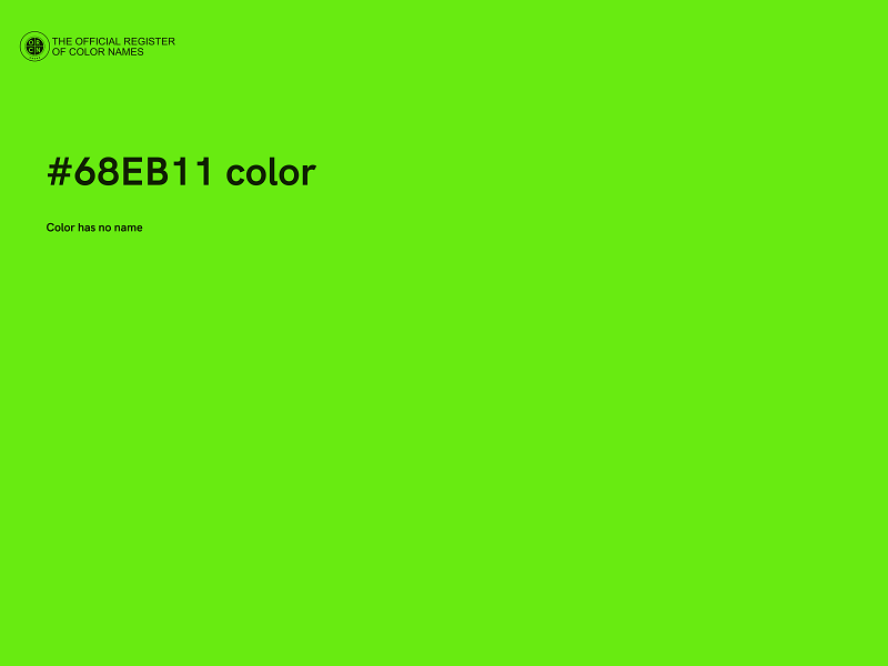 #68EB11 color image