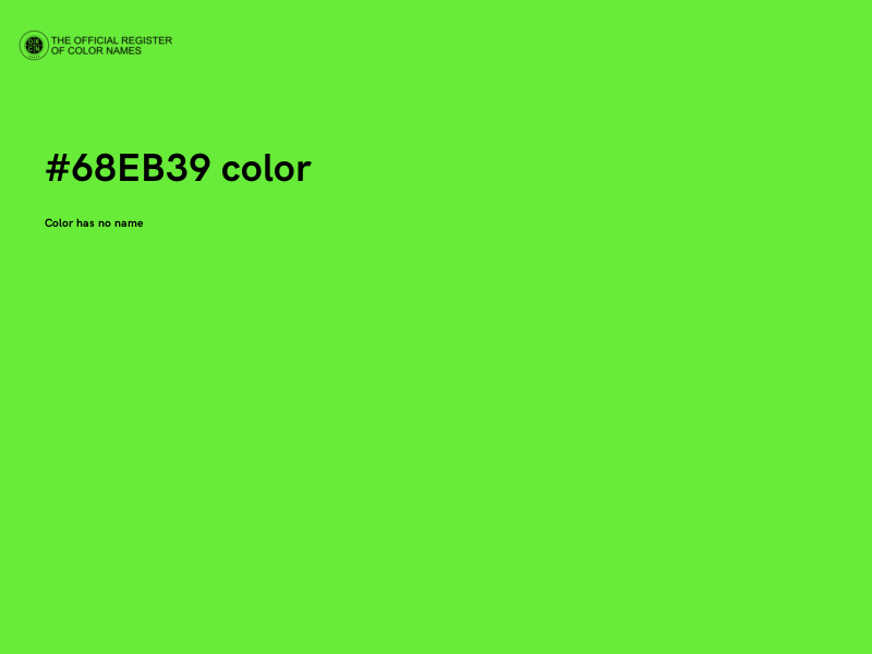 #68EB39 color image