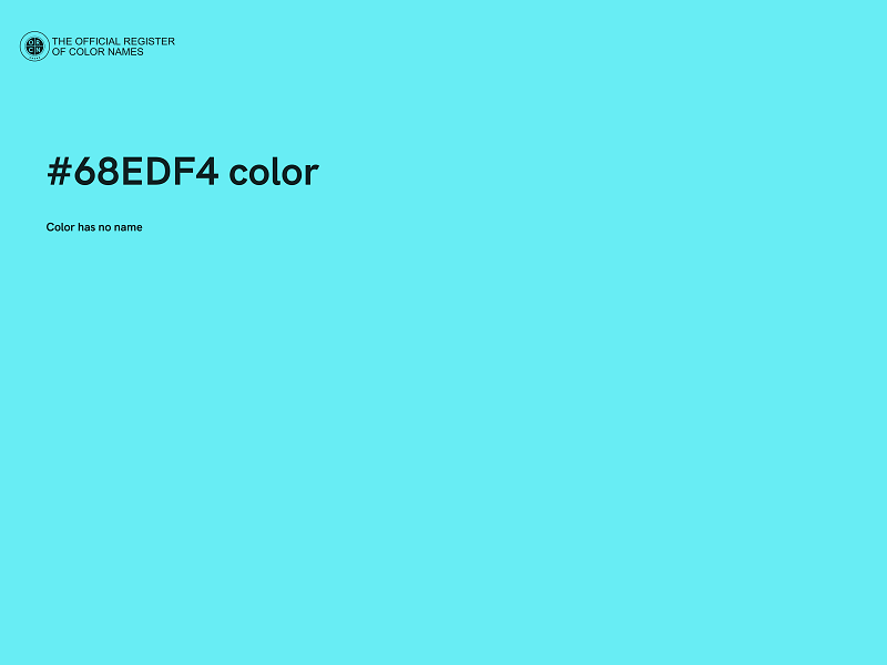 #68EDF4 color image