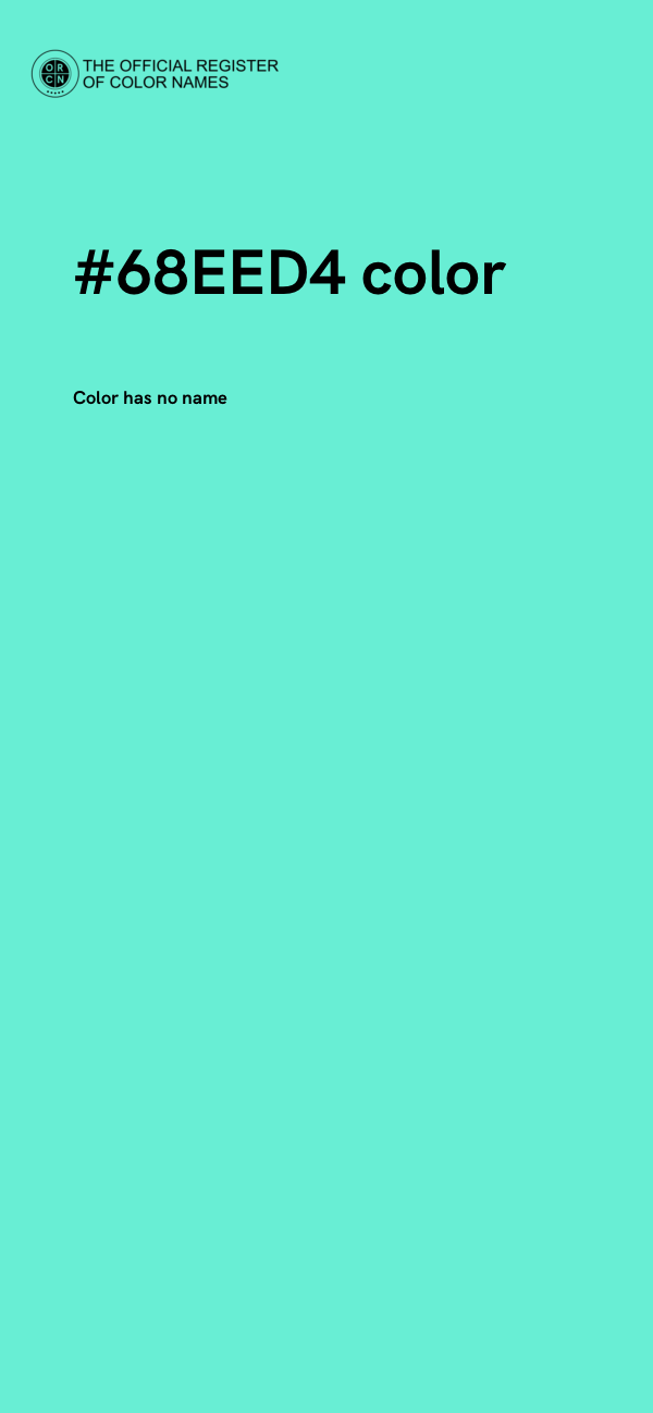 #68EED4 color image