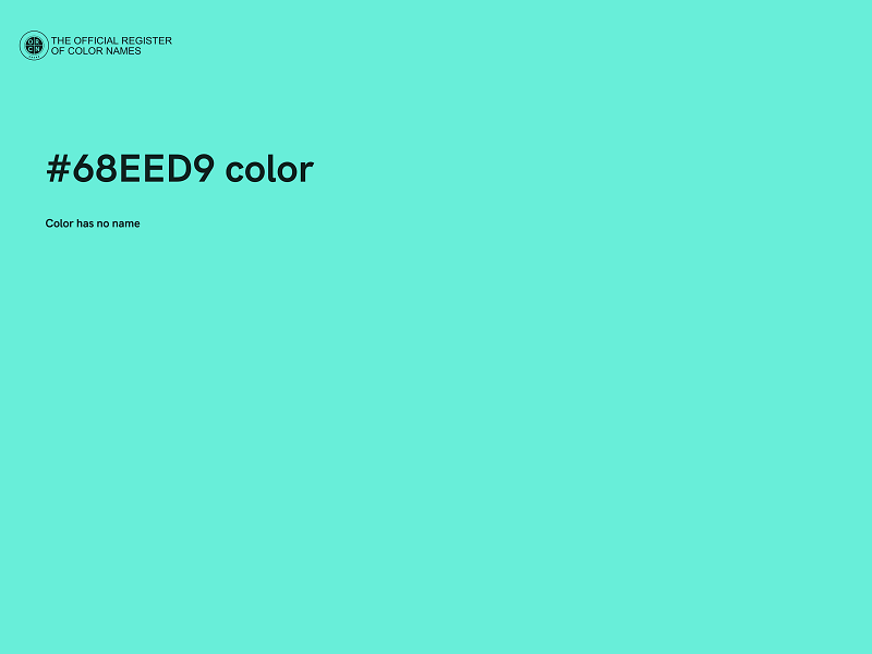 #68EED9 color image