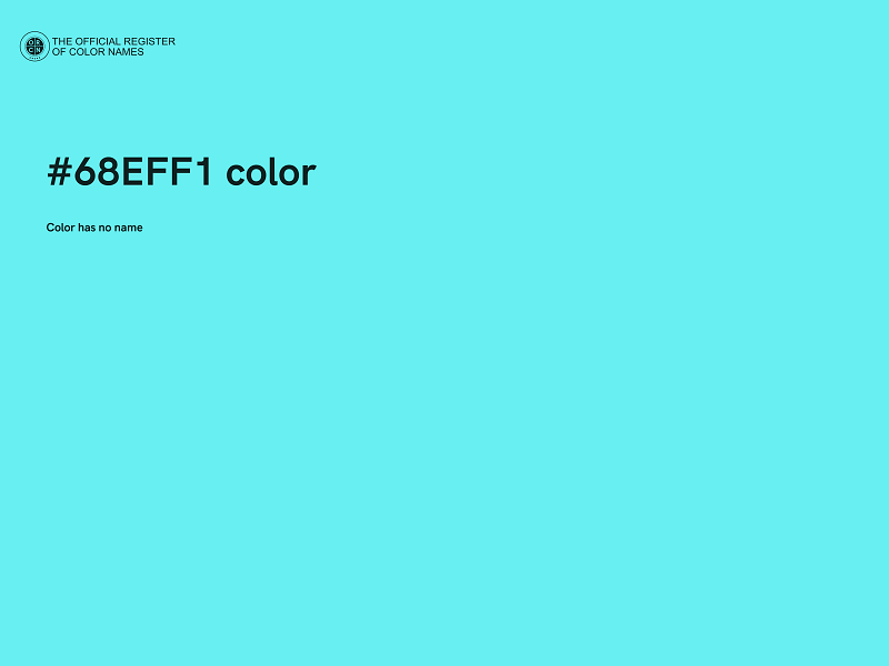 #68EFF1 color image