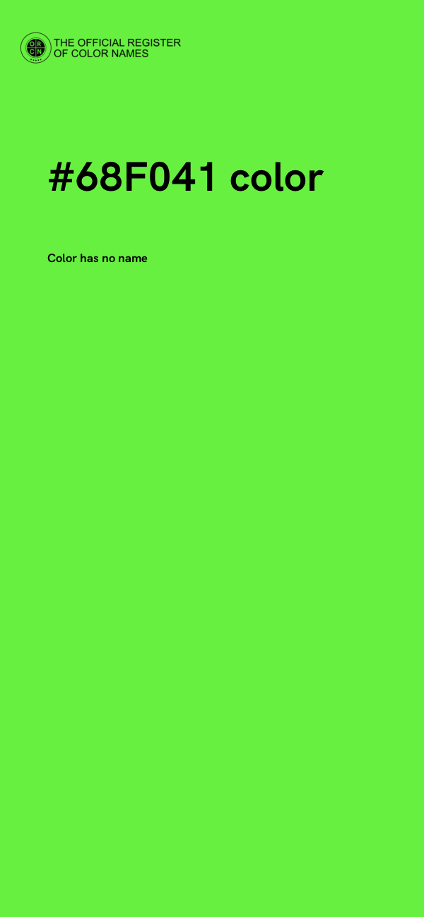 #68F041 color image