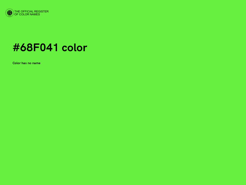 #68F041 color image