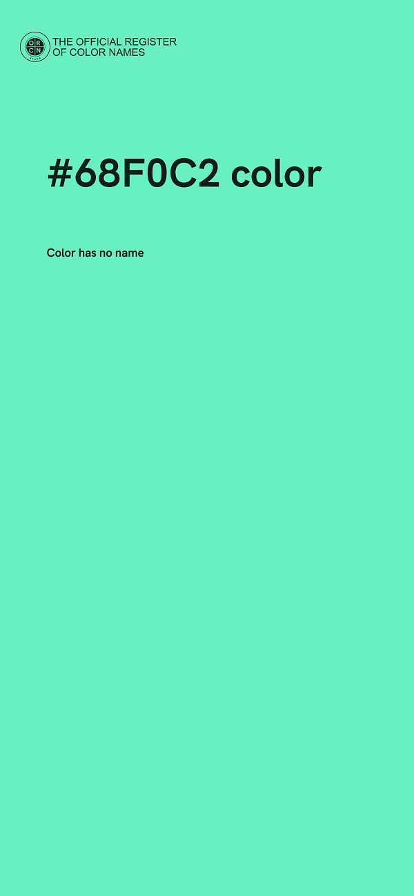 #68F0C2 color image