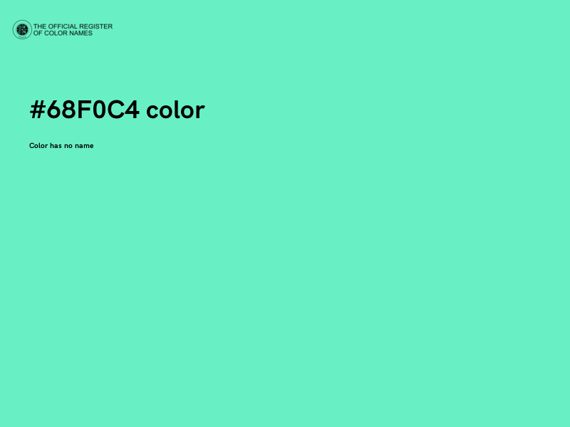 #68F0C4 color image