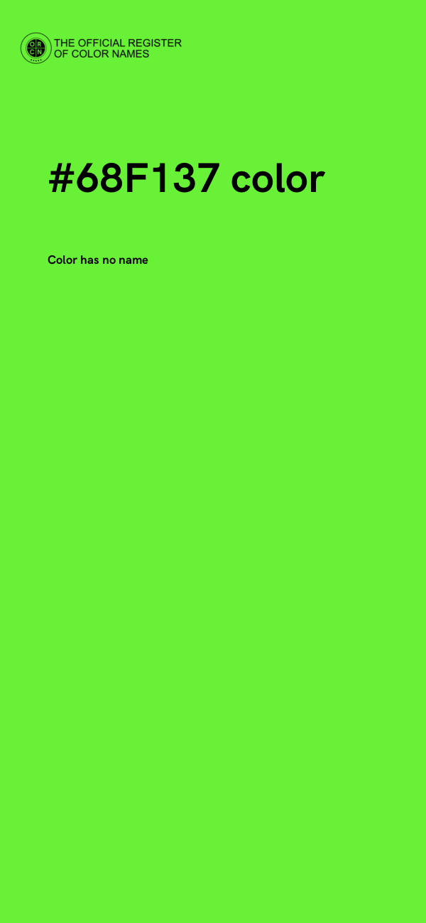 #68F137 color image