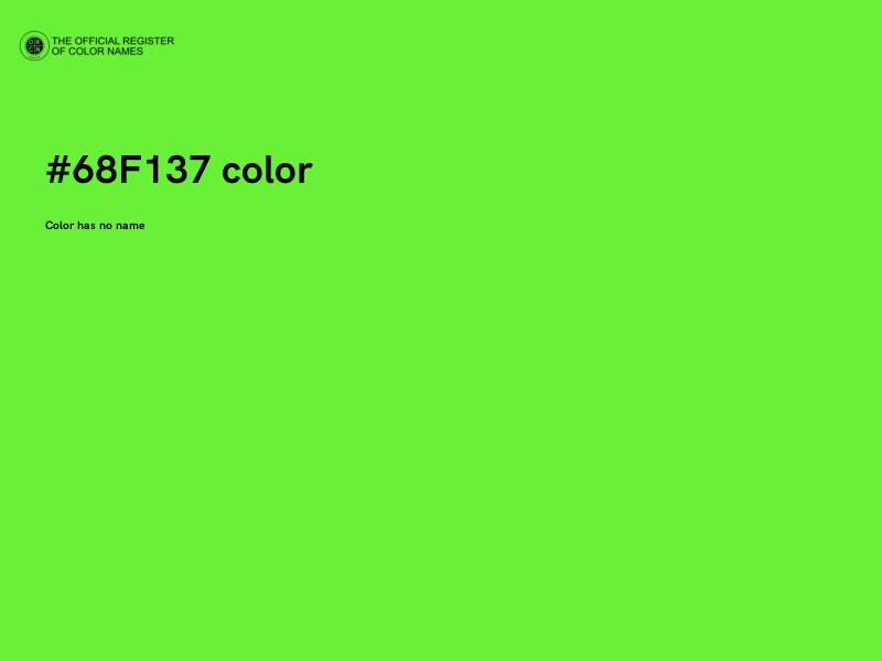 #68F137 color image