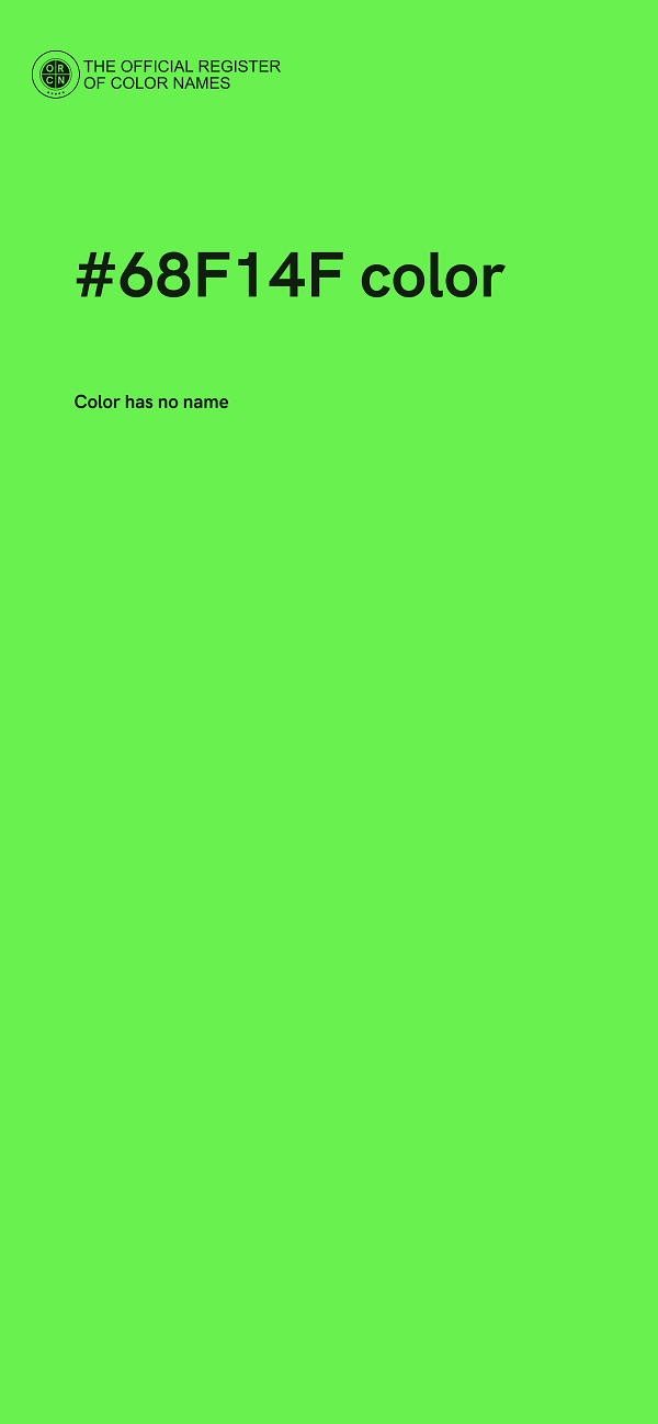 #68F14F color image