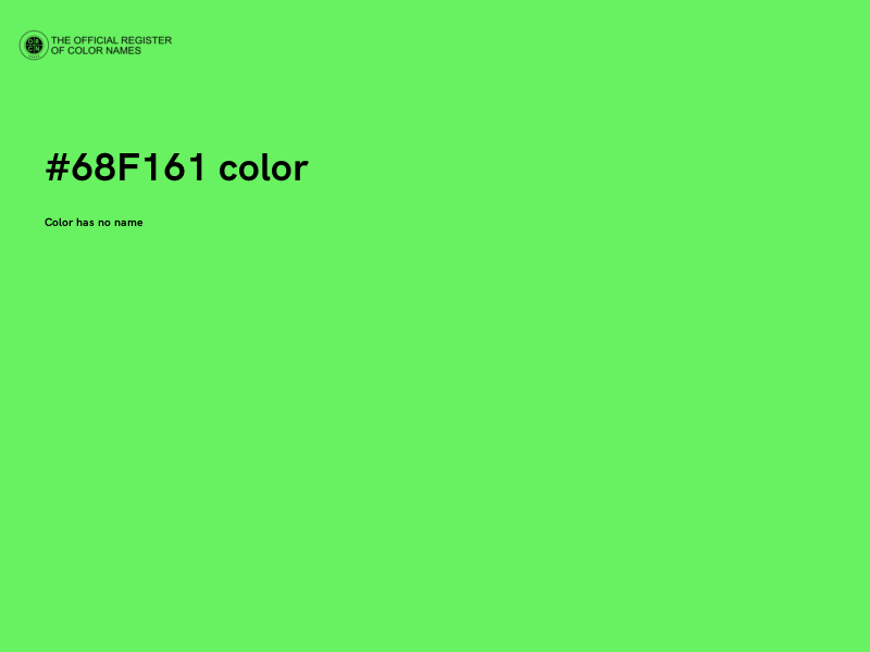 #68F161 color image