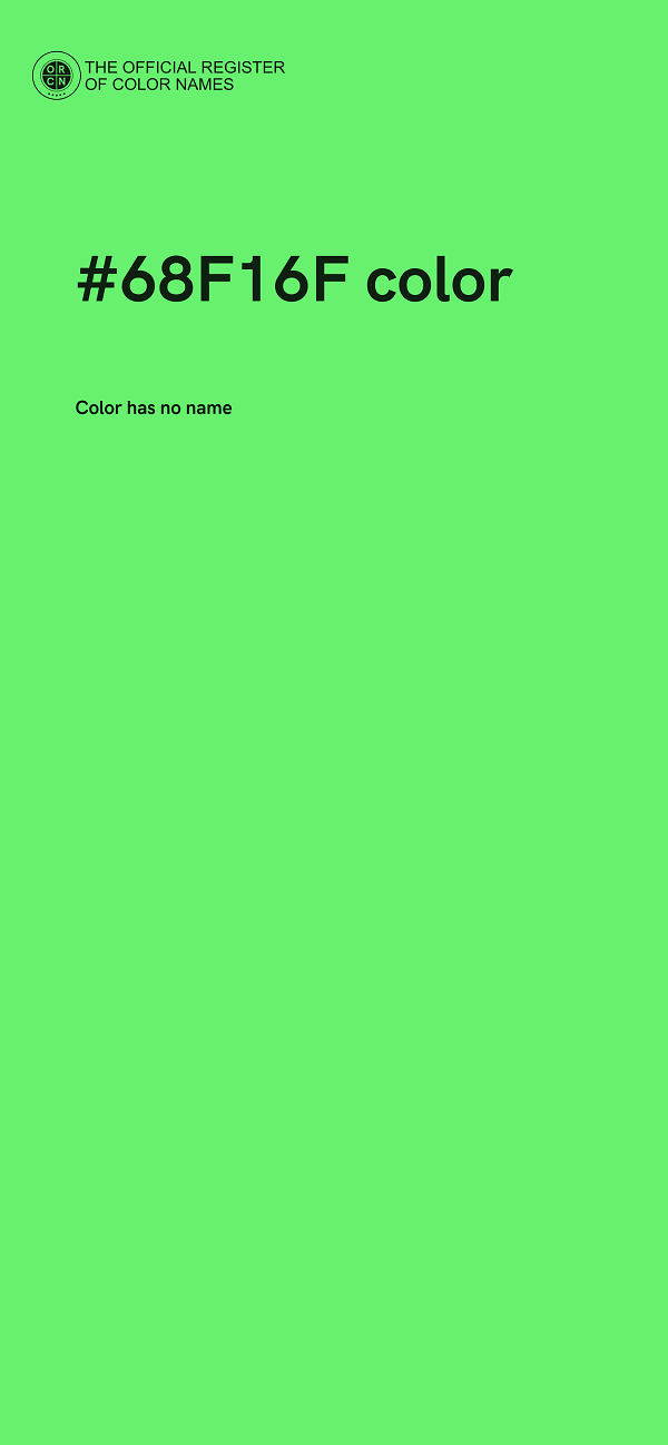 #68F16F color image