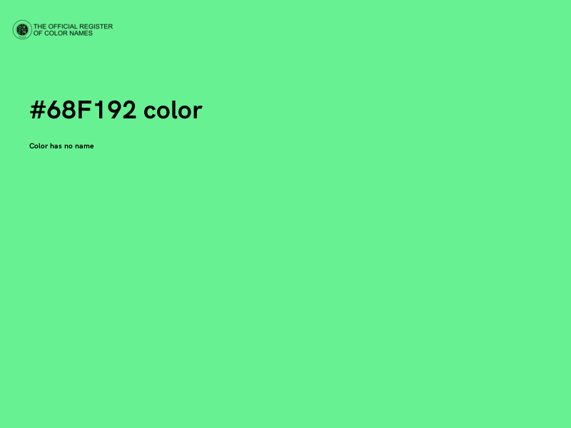 #68F192 color image