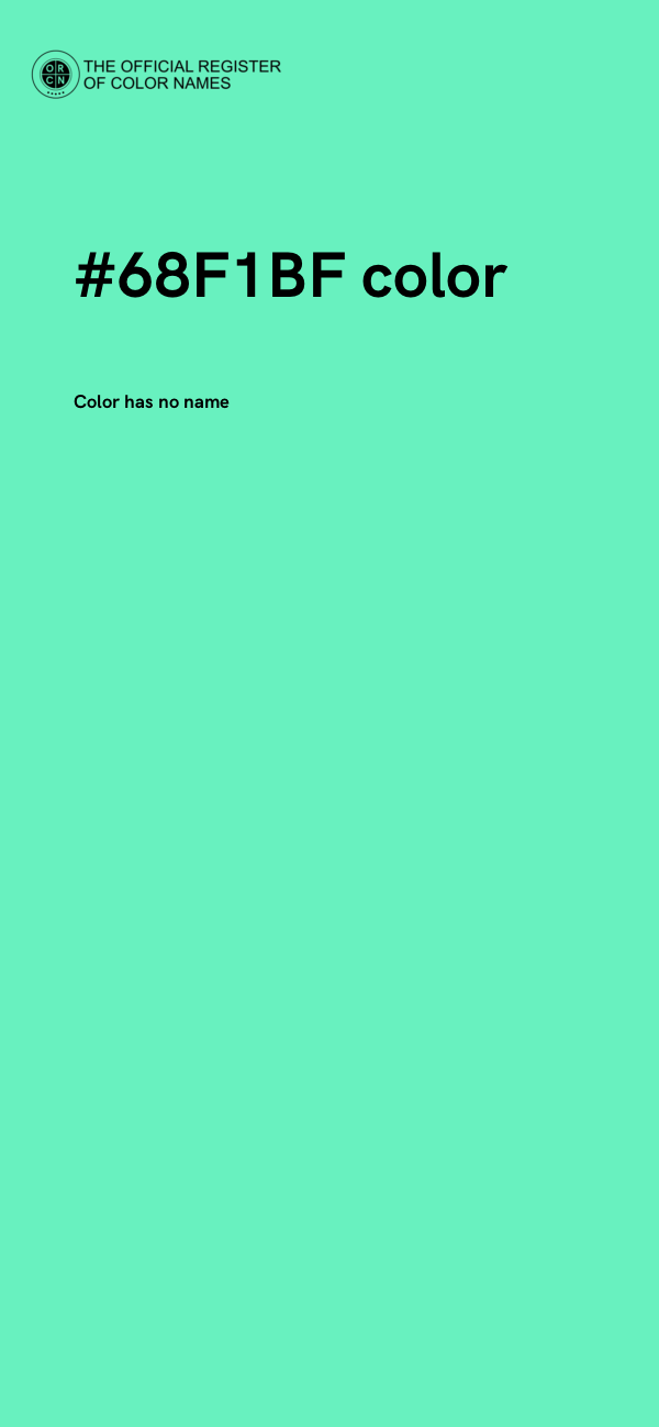 #68F1BF color image