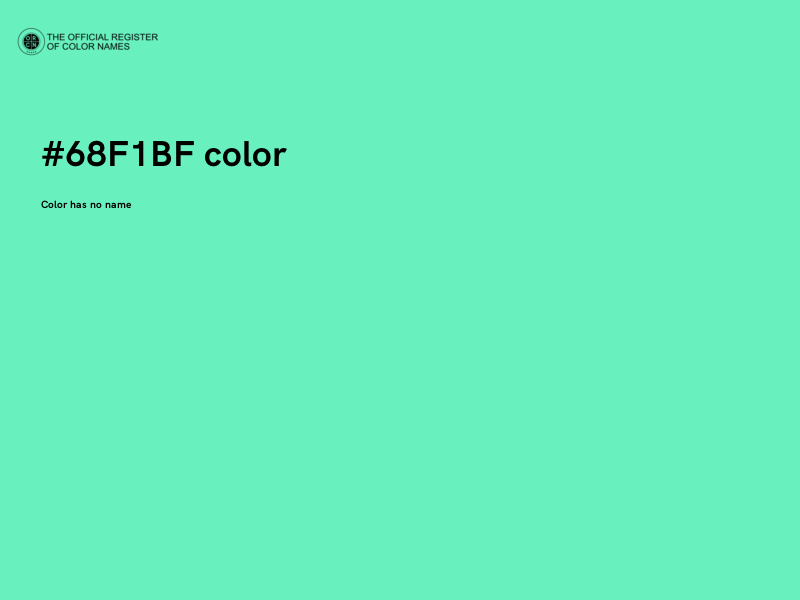 #68F1BF color image