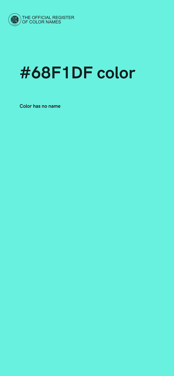 #68F1DF color image