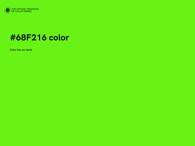 #68F216 color image
