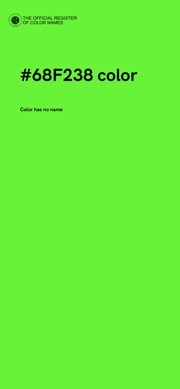 #68F238 color image