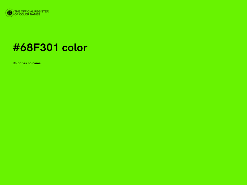 #68F301 color image