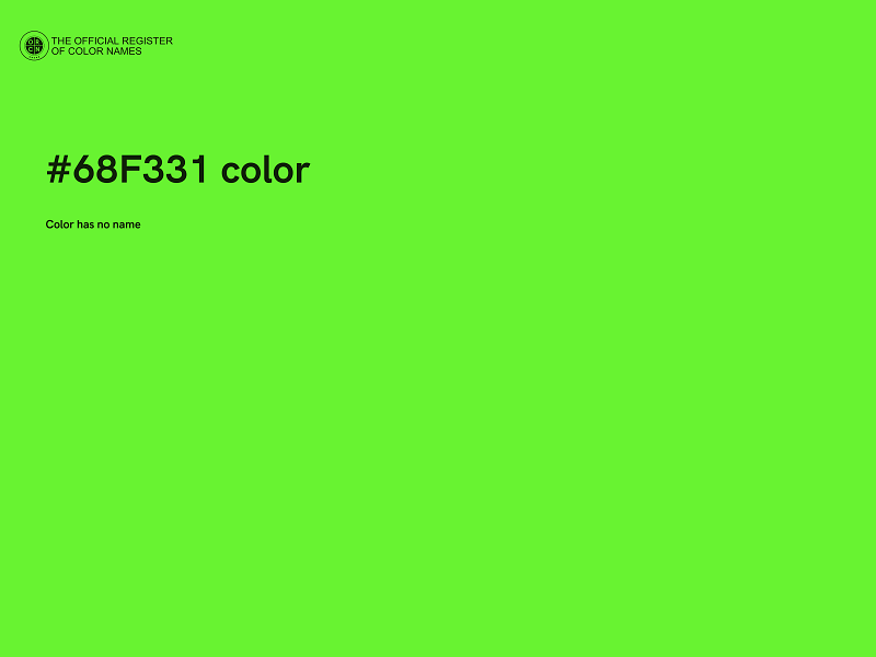 #68F331 color image